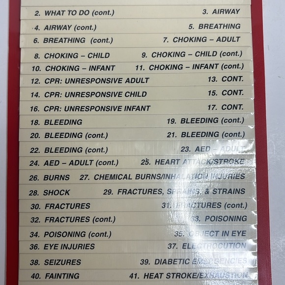 First Aid Flip-Guide | Vintage Babysitter Magnet | Handy Illustrated Medical NWT - Picture 3 of 6